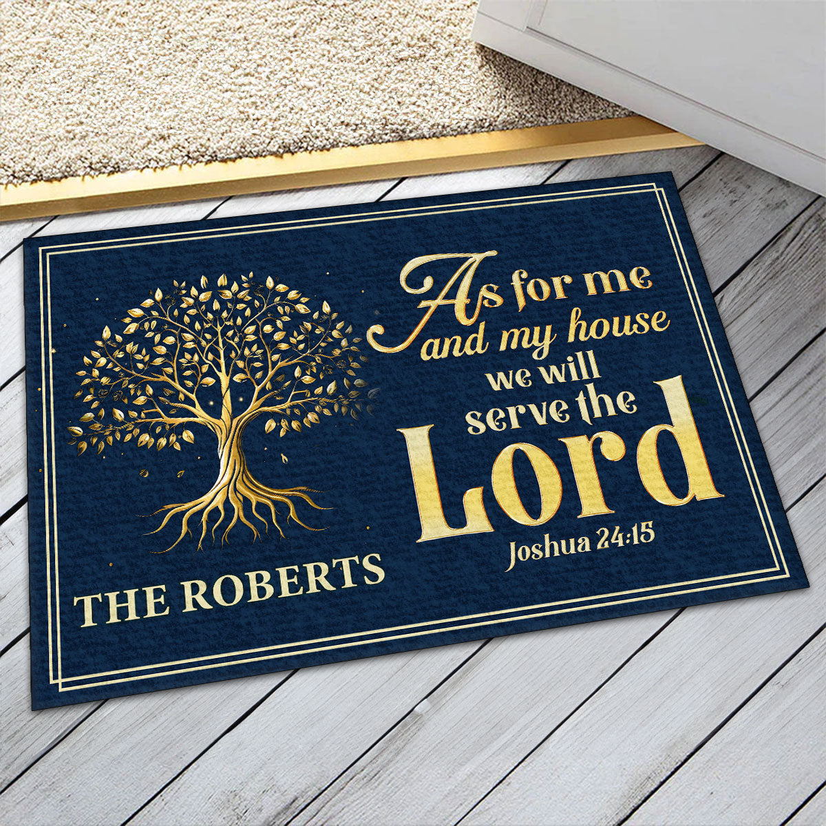 Rooted In Faith - Personalized Doormat - Christian Home Decor
