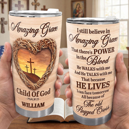 Faith-Inspired Dad Gift - Personalized Stainless Steel Tumbler