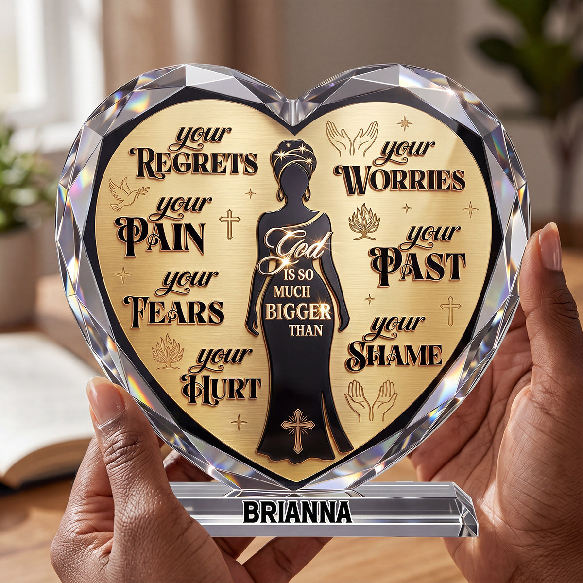 God Is So Much Bigger Than - Personalized Acrylic Plaque GAPJS10077