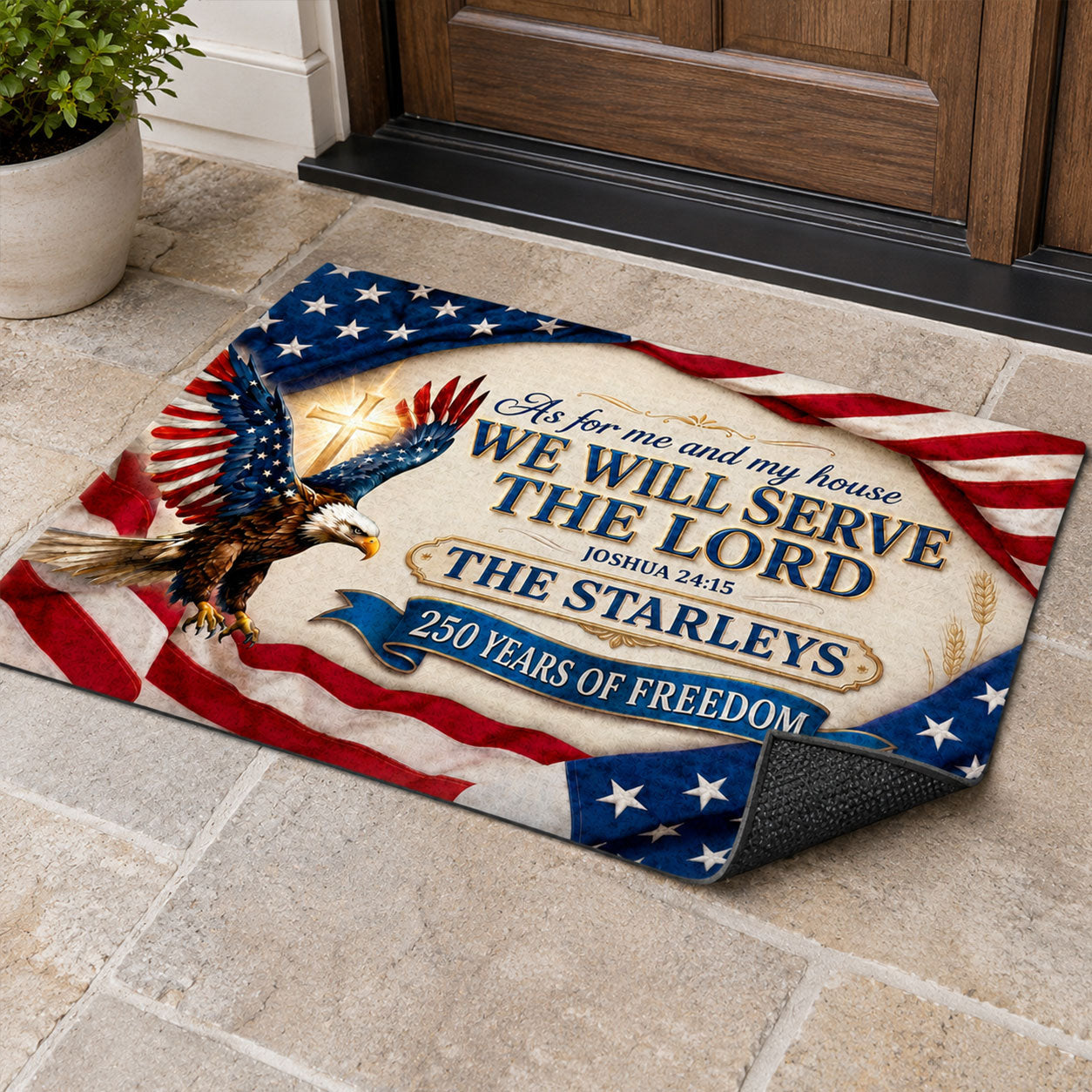 Faith and Family Legacy - Personalized Doormat GDMJS10005