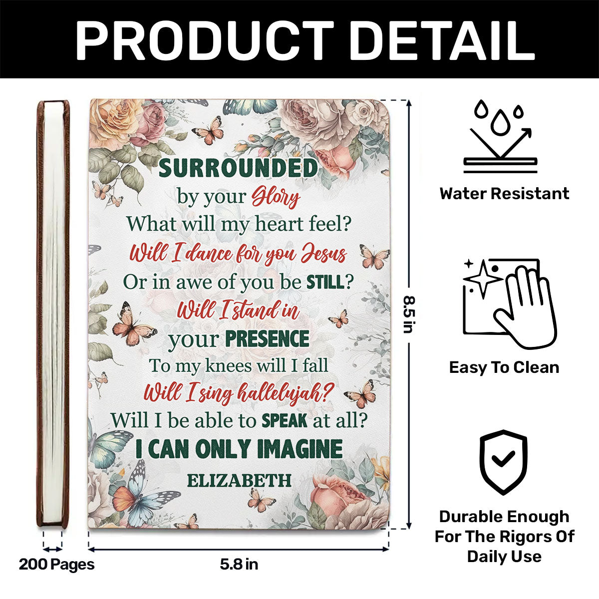 I Can Only Imagine - Personalized Leather Notebook GMJSNB200111