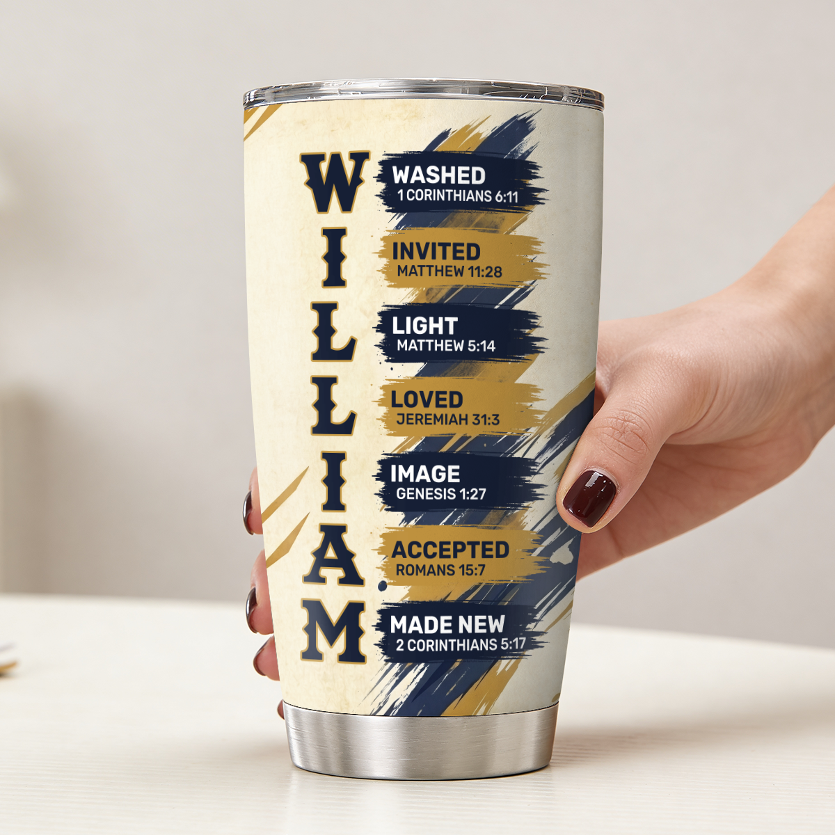 Blessed By God - Personalized Stainless Steel Tumbler