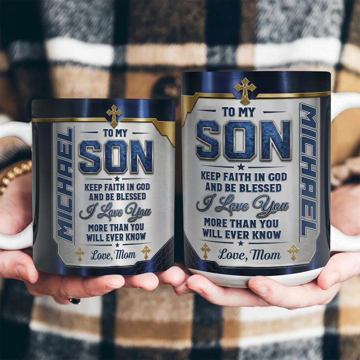 Blessing To My Son - Personalized Ceramic Coffee Mug