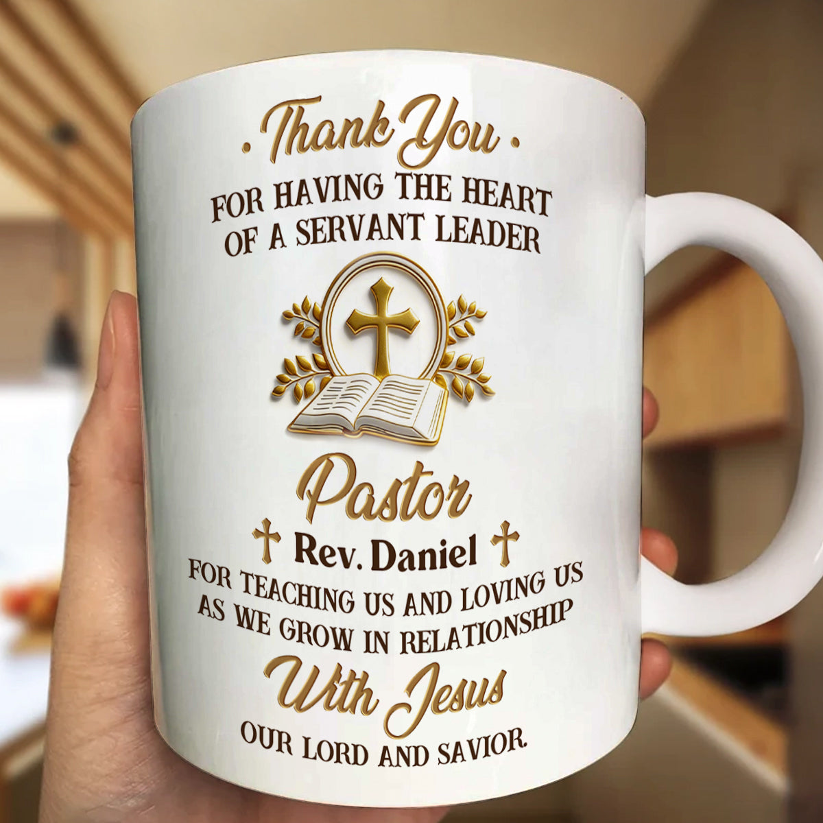Faith-Inspired Gift for Pastor - Personalized Ceramic Coffee Mug