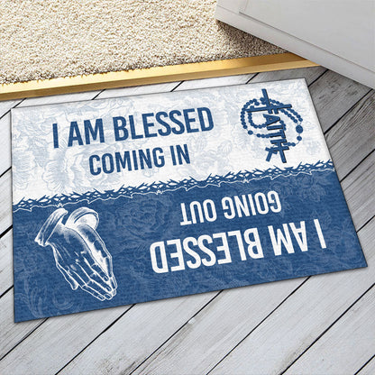 I Am Blessed Coming In - Inspirational Faith Doormat GDMJS10077
