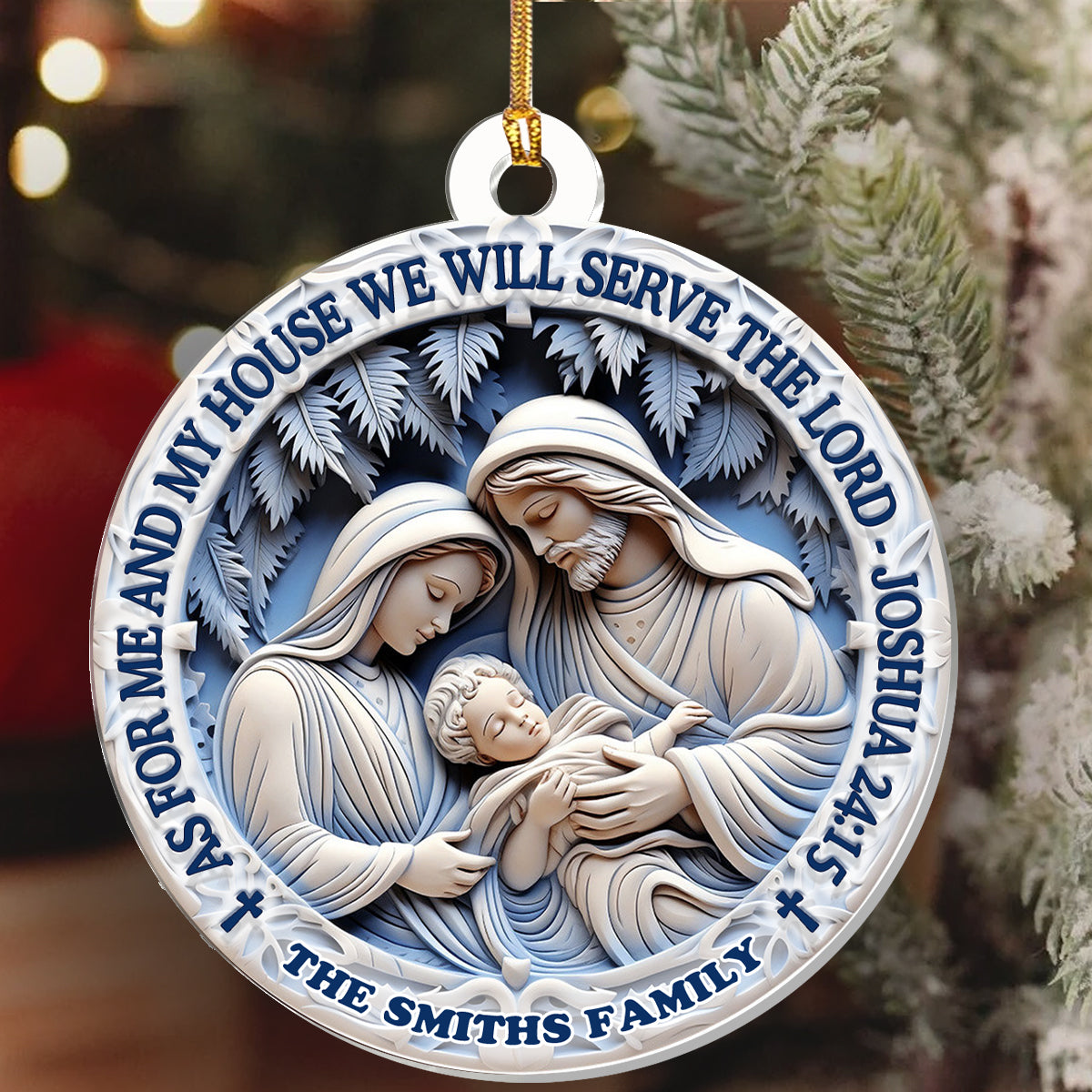 Christian Home Decor - Personalized Acrylic Ornament GOJS10086
