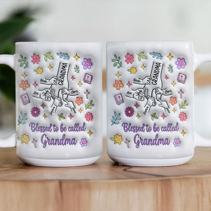 Blessed To Be Called Grandma - Personalized Ceramic Coffee Mug