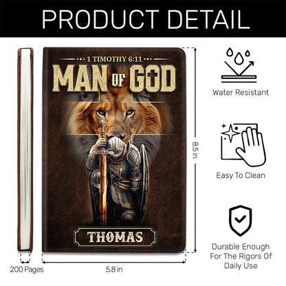 Man Of God - Personalized Leather Cover Notebook GMJSNB200066