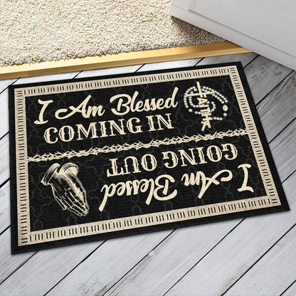Blessed - Inspirational Christian Doormat - Rustic Home Decor GDMJS10057