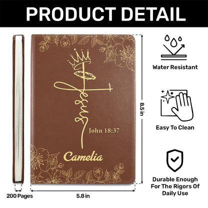 Jesus Is King - Personalized Leather Notebook GMJSNB200106