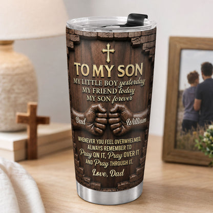 Faith-Inspired Gift for Son - Personalized Stainless Steel Tumbler
