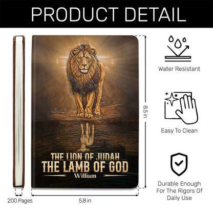 Lion Of Judah - Personalized Leather Cover Notebook GMJSNB200023