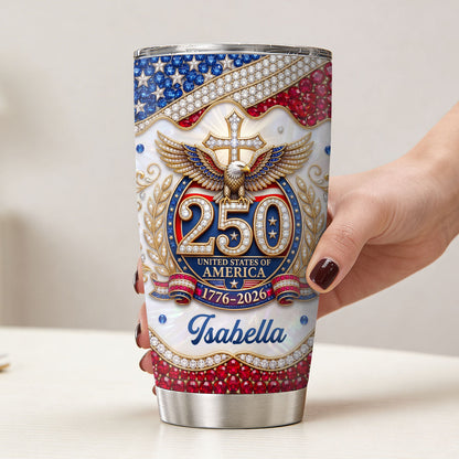 Patriotic Christian Gift for Veterans - Personalized Tumbler