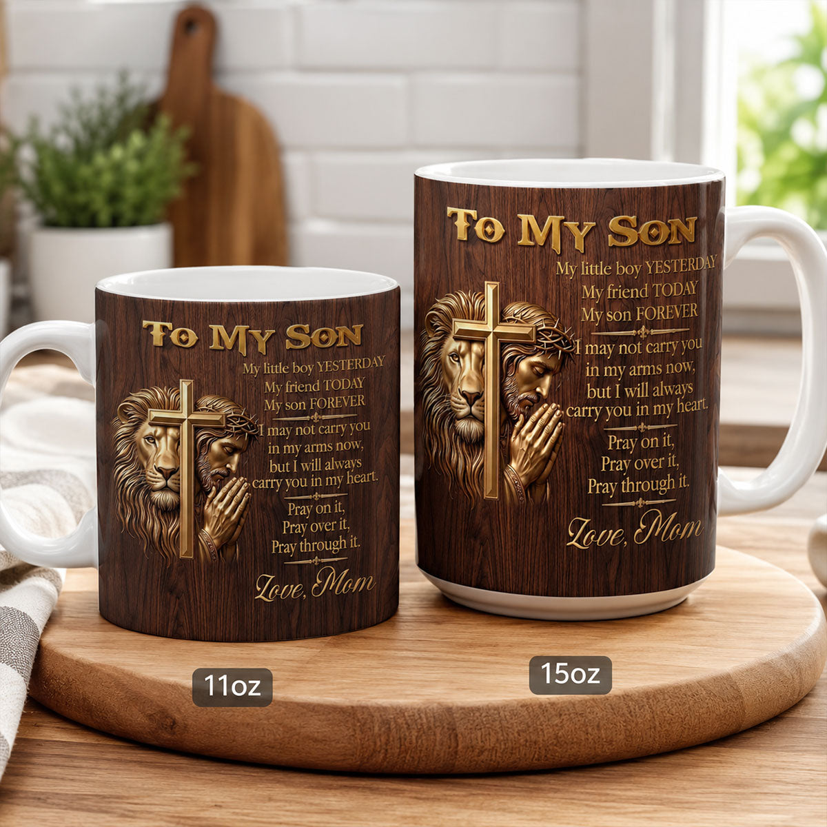 Christian Faith - Personalized Ceramic Coffee Mug for Son