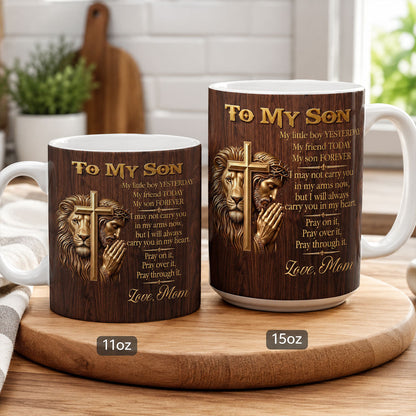Christian Faith - Personalized Ceramic Coffee Mug for Son