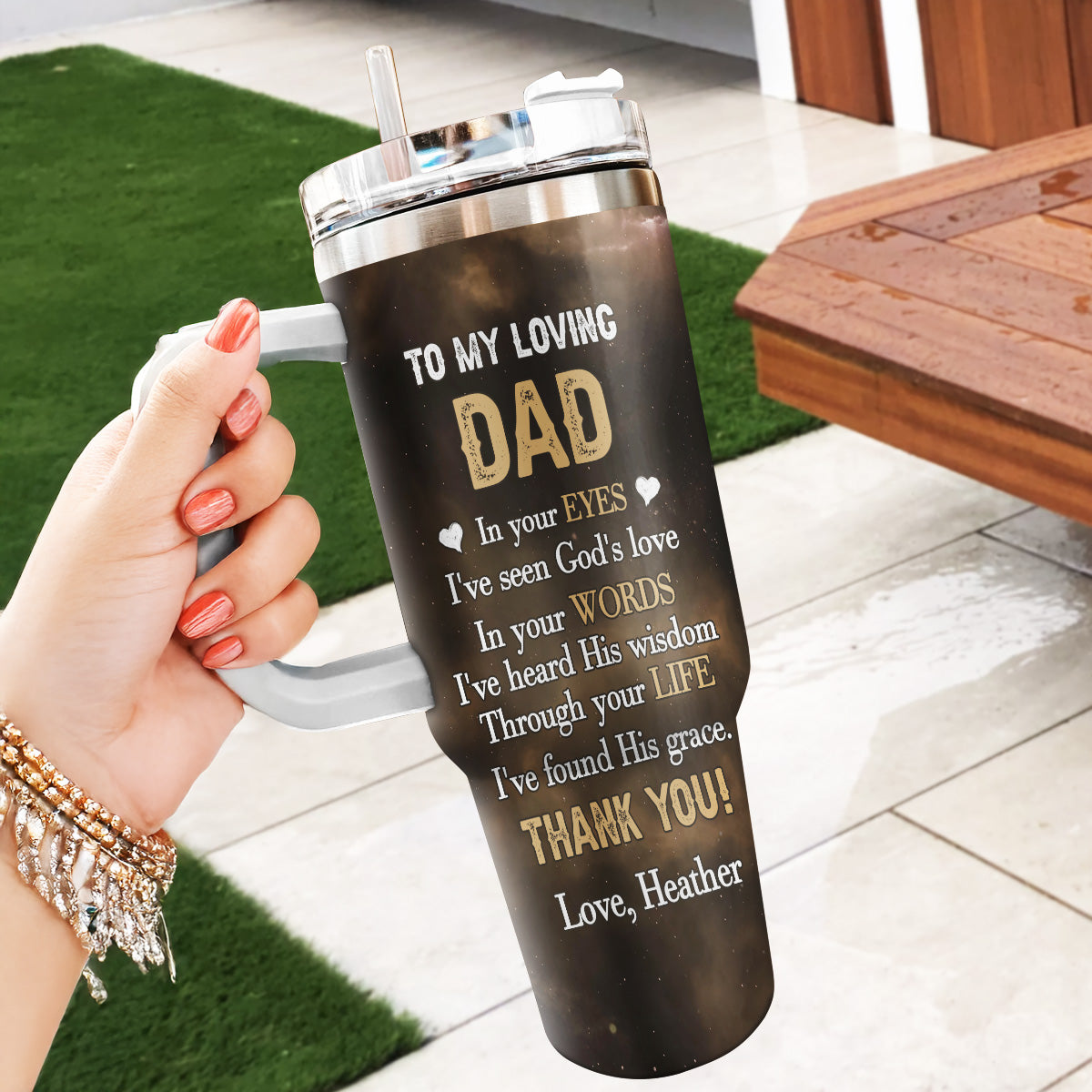 In Your Eyes, I've Seen God's Love - Personalized Stainless Steel Tumbler