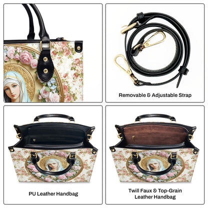 Virgin Mary's Grace - Leather Handbag - Inspirational Christian Accessory GMJSLB200095