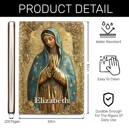 Under Our Lady’s Care - Personalized Leather Cover Notebook GMJSNB200018