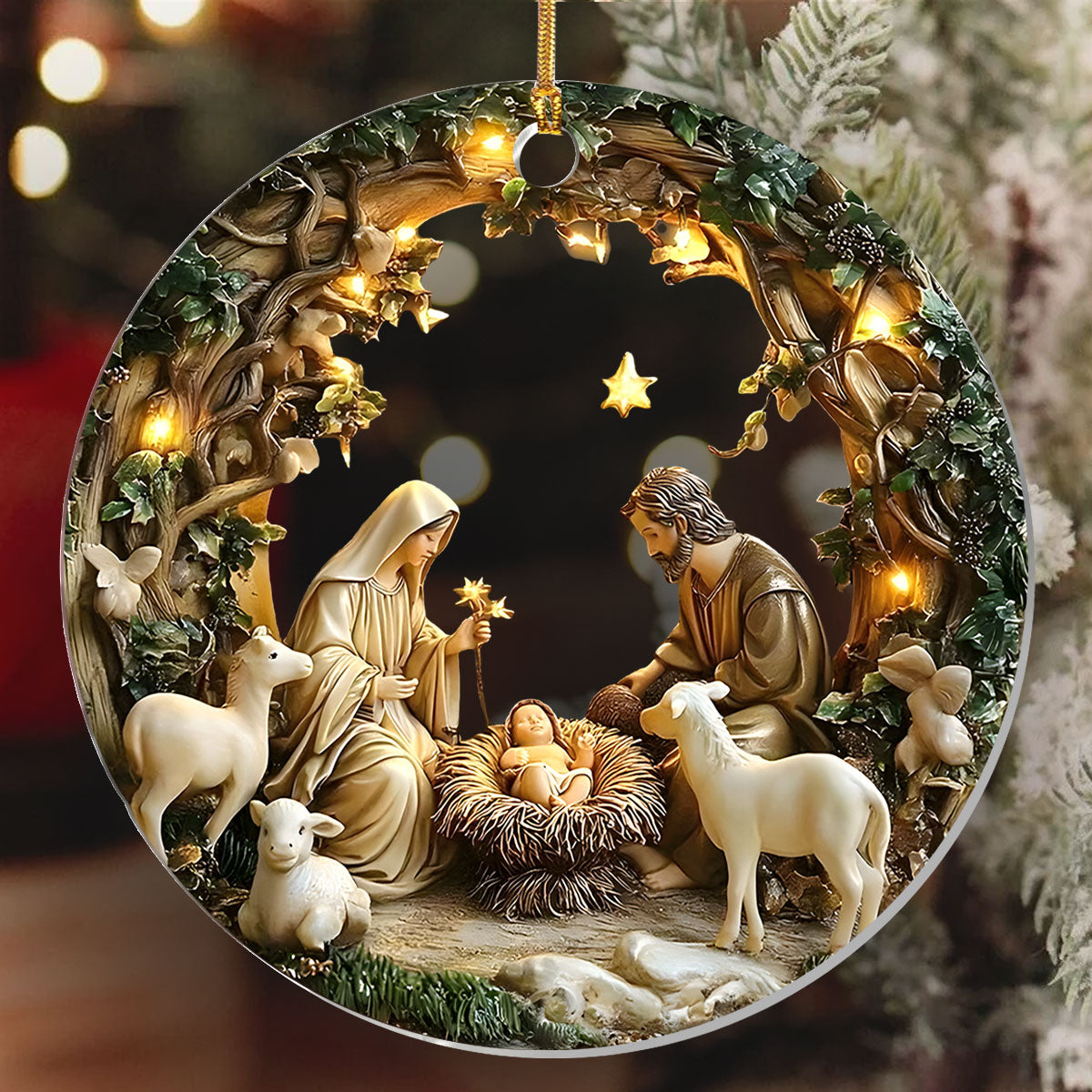 Faithful Religious Christmas Decor - Acrylic Ornament GOJS10015