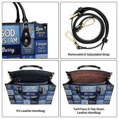 God Says I Am - Personalized Leather Handbag - Christian Gift for Women GMJSLB200084