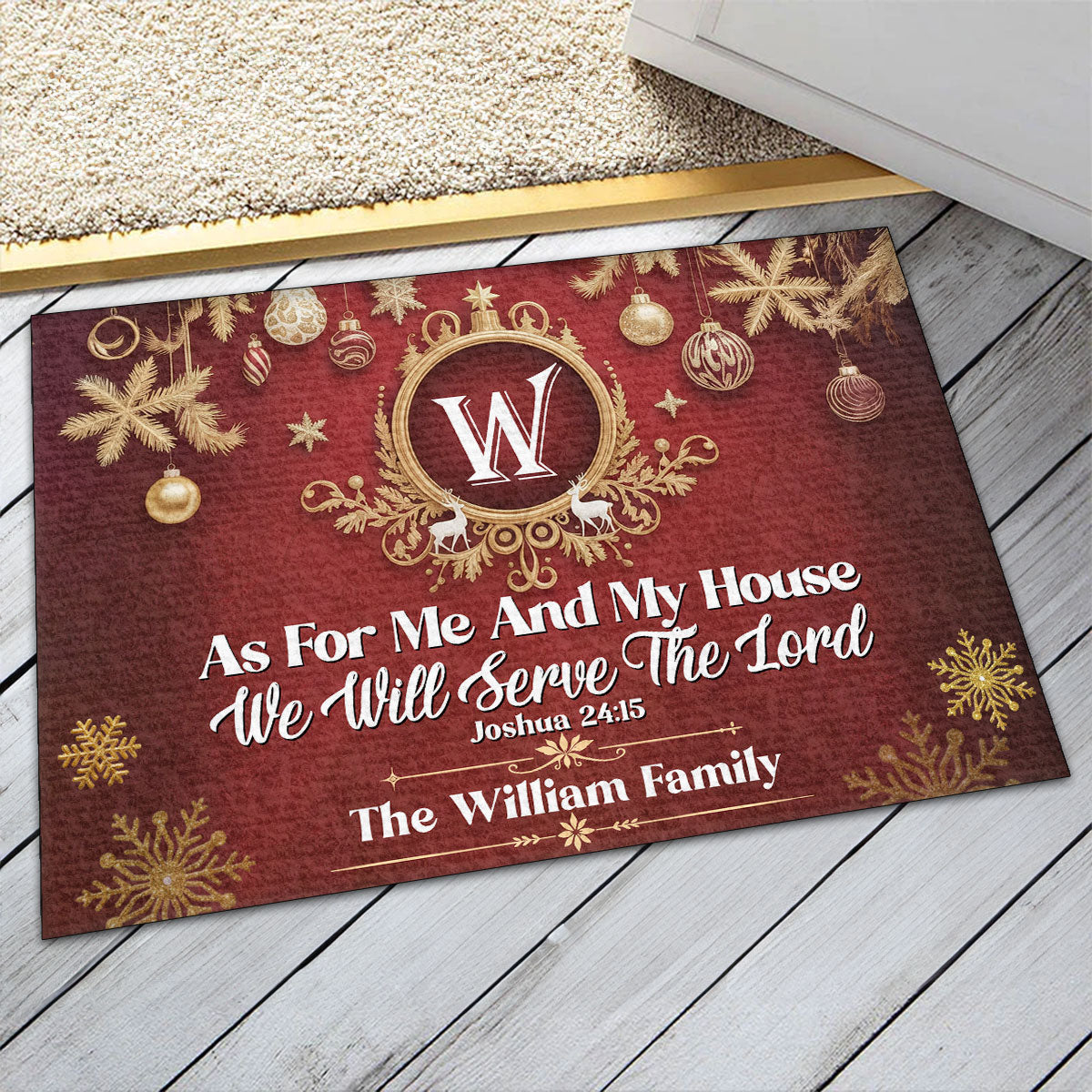Bible Verse - Personalized Doormat for Faith Home