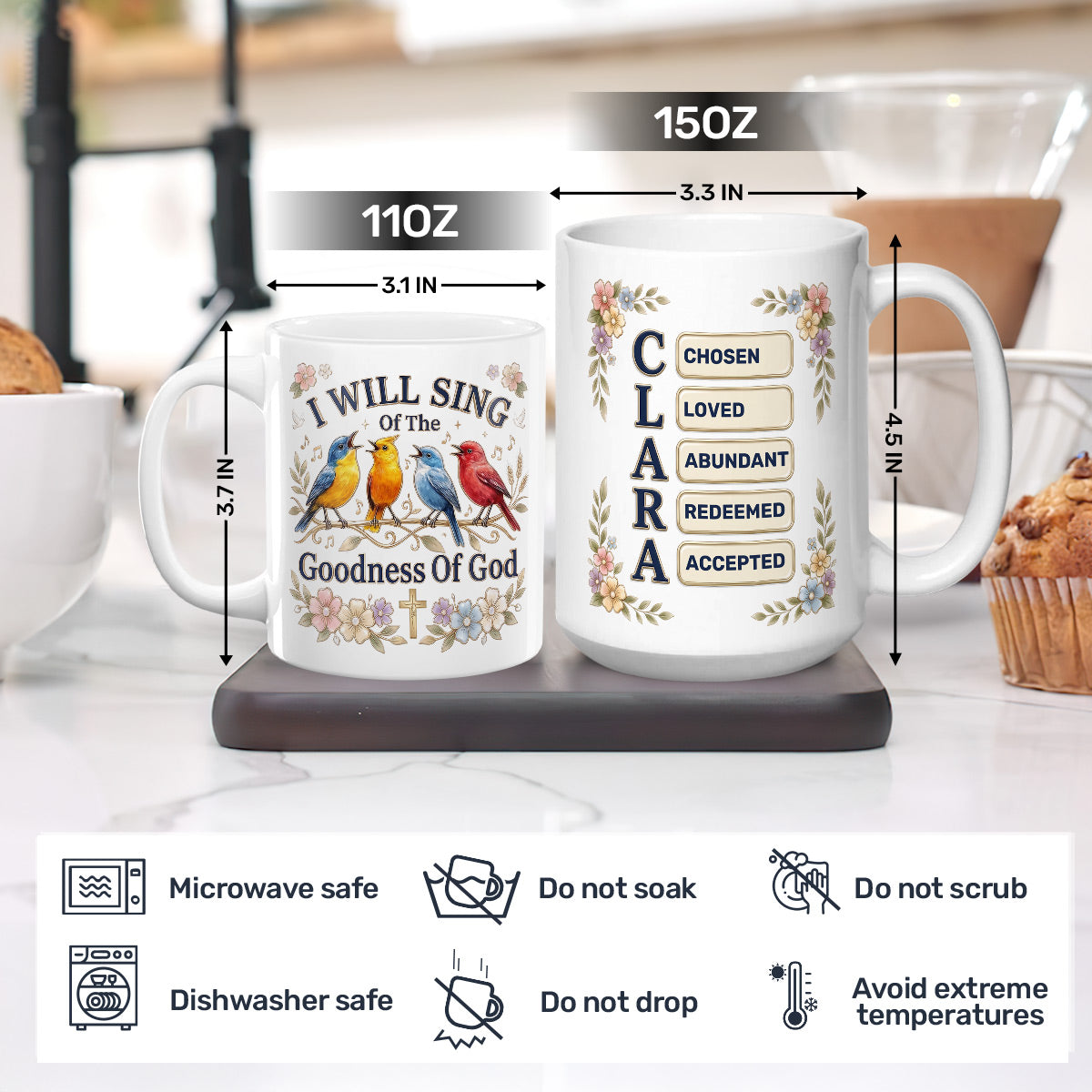 Faith-Inspired Gift - Personalized Ceramic Coffee Mug