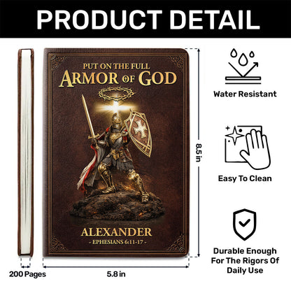 Armor of God - Personalized Leather Cover Notebook GMJSNB200010