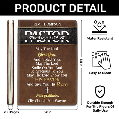 May The Lord Bless You - Personalized Leather Cover Notebook GMJSNB200047