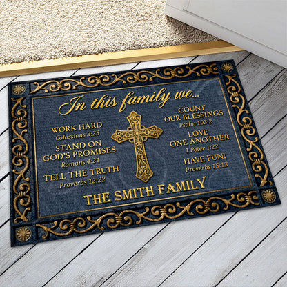 Family Theme - Personalized Doormat for Home Decor