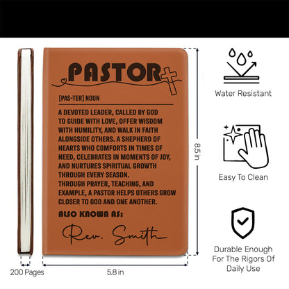 Faith-Inspired Personalized Leather Notebook - Gift for Pastor GMJSNB200060