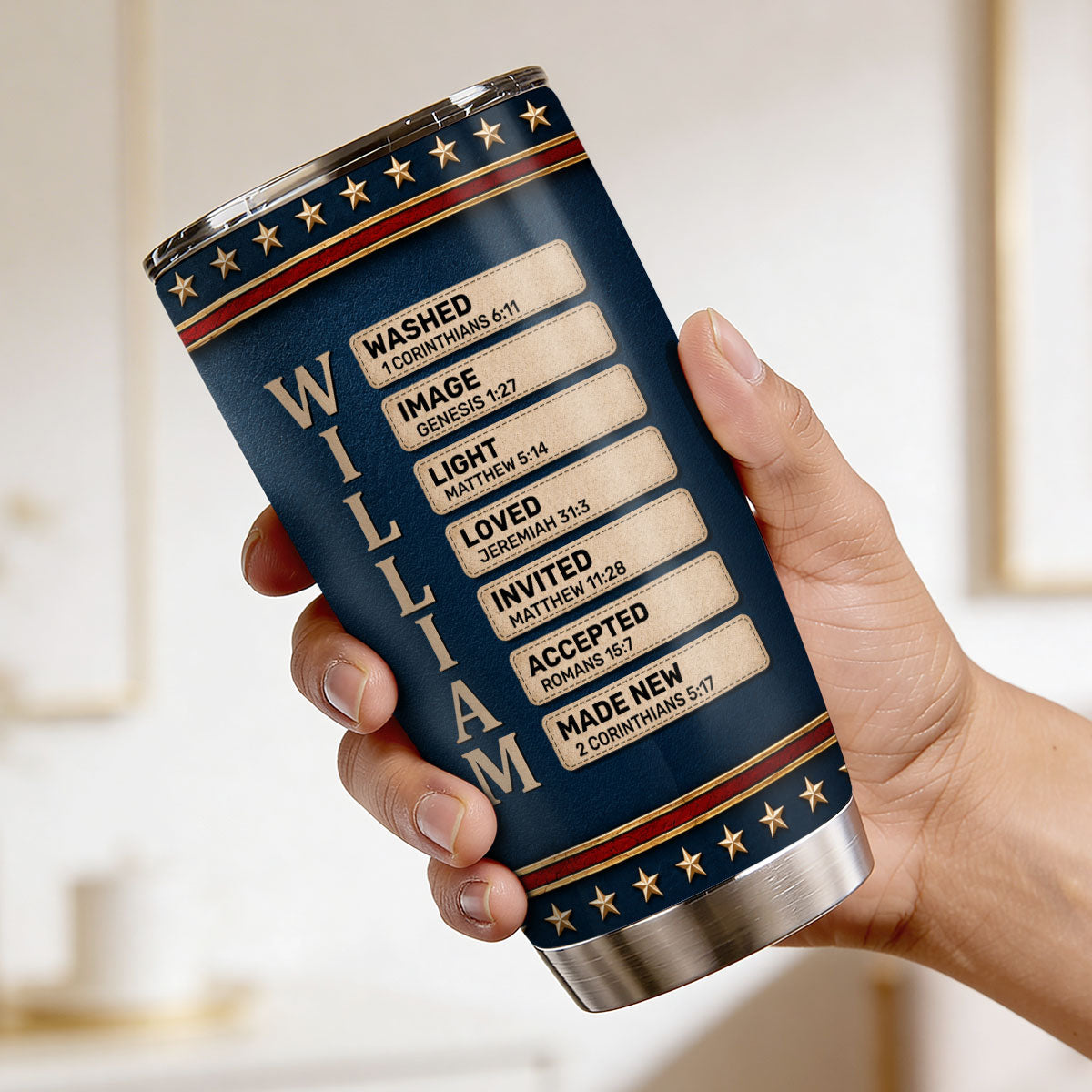Patriotic Faith - Personalized Stainless Steel Tumbler