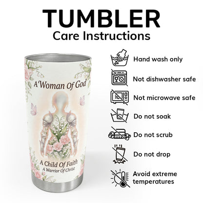 A Woman Of God - Personalized Stainless Steel Tumbler
