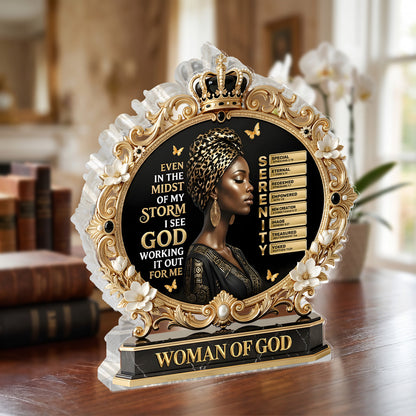 Even In The Midst Of My Storm - Custom Acrylic Plaque - Christian Faith Home Decor GAPJS10020