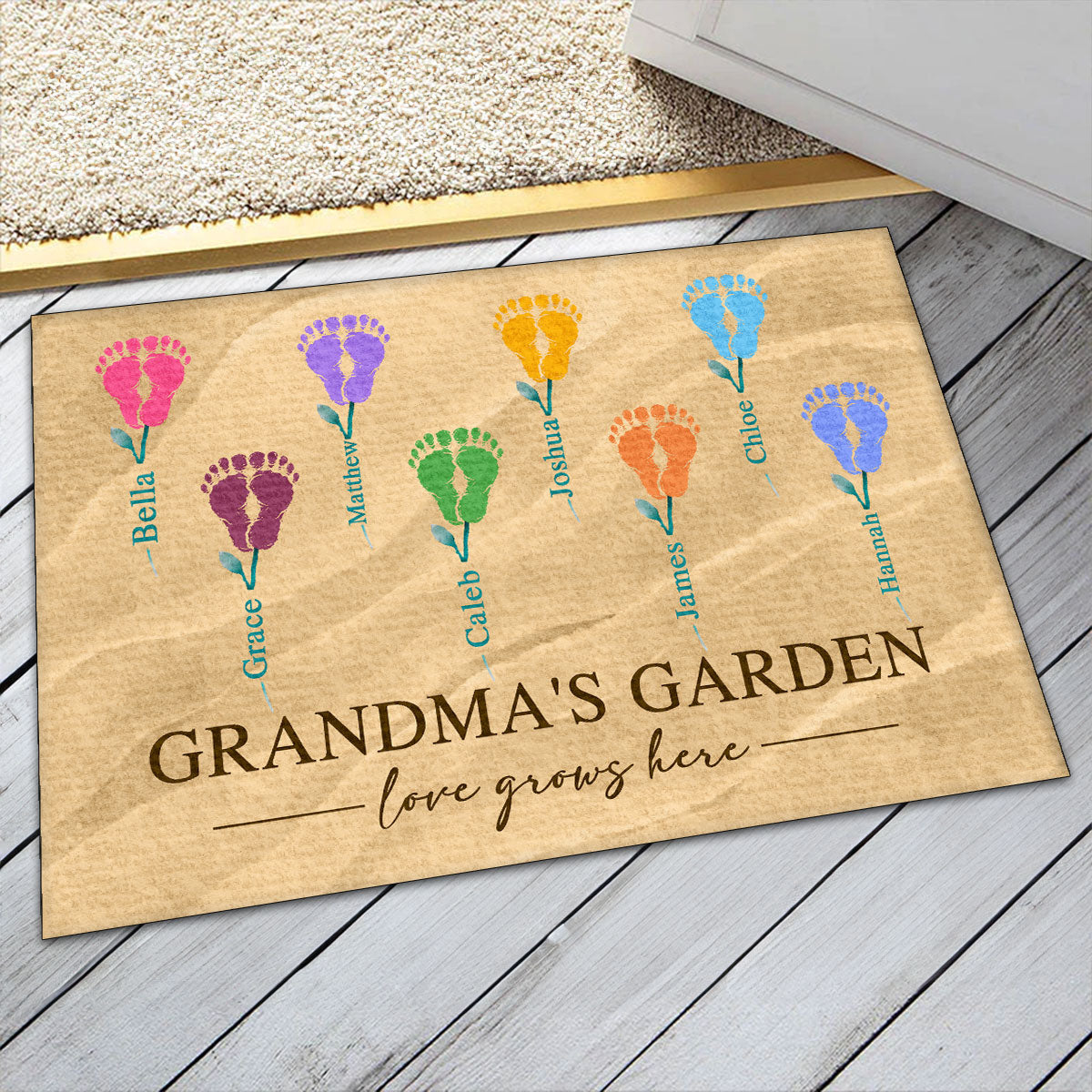 Grandma's Garden - Personalized Doormat GDMJS10100