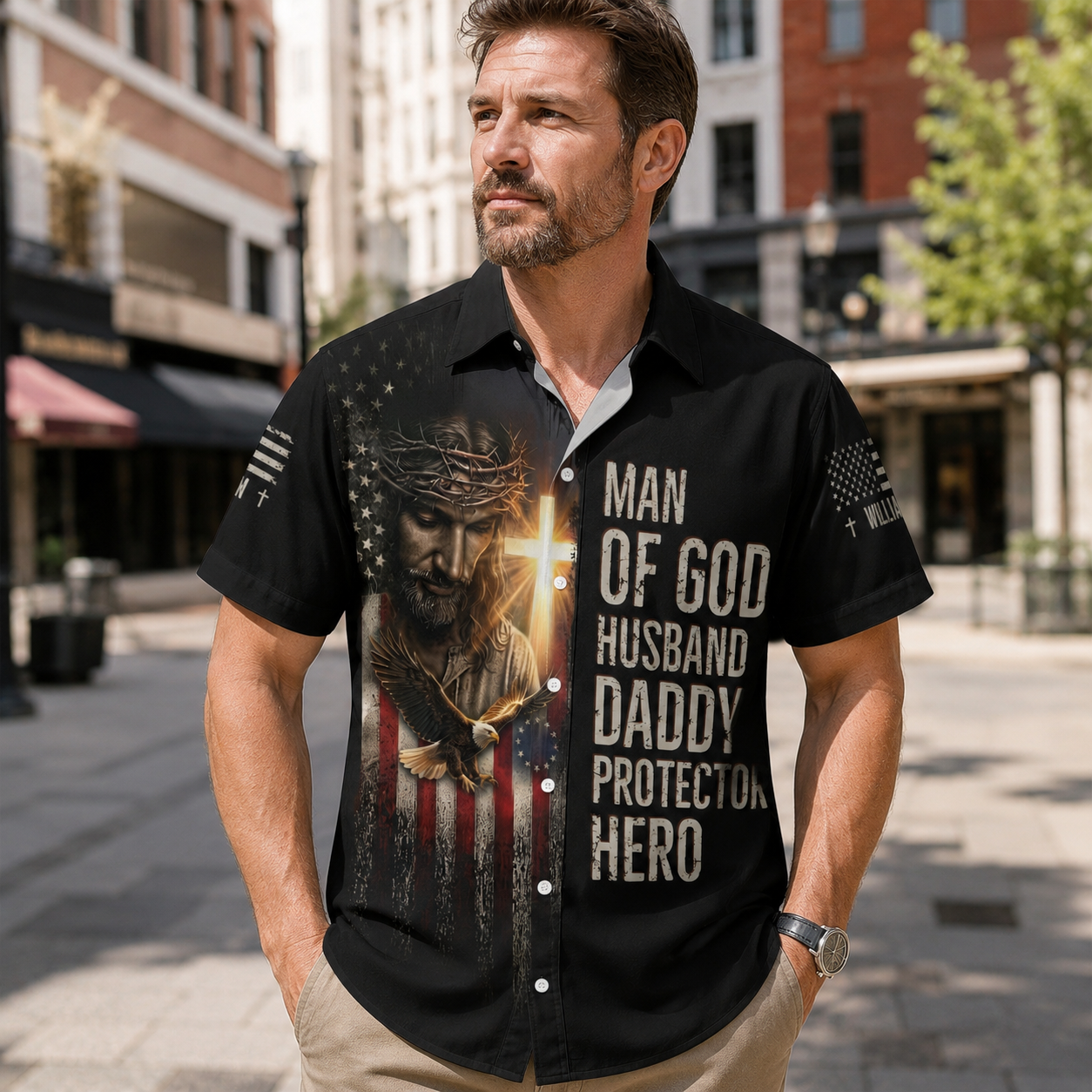 Man Of God Husband - Personalized Hawaiian Shirt