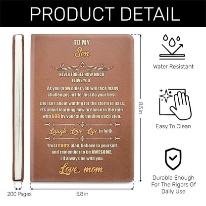 To My Son - Inspirational Leather Cover Notebook GMJSNB200087
