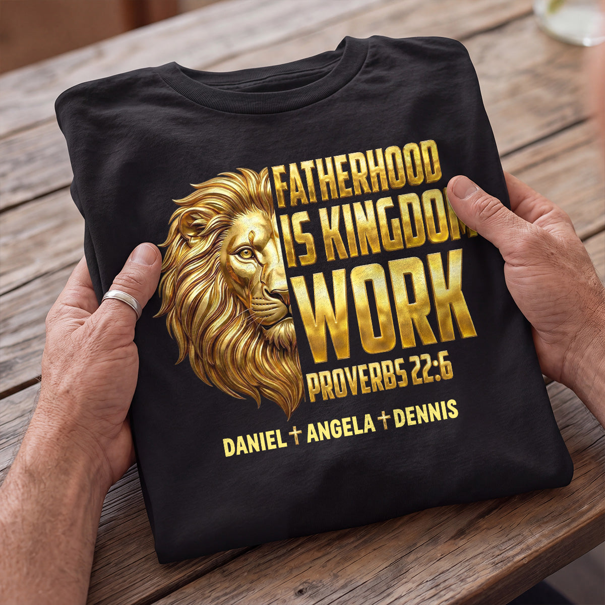 Fatherhood Is Kingdom Work - Personalized 2D Unisex T-shirt GMJSTS200026