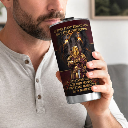 If They Stand Behind You - Christian Faith Tumbler - Personalized Drinkware