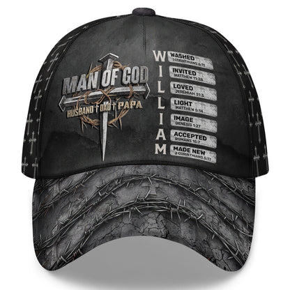 Man Of God - Personalized Classic Cap - Christian Apparel