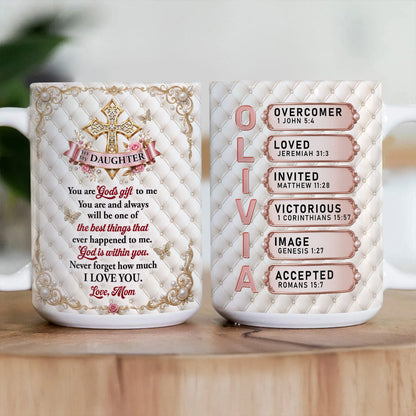 You Are God's Gift To Me - Personalized Ceramic Coffee Mug