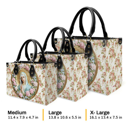 Virgin Mary's Grace - Leather Handbag - Inspirational Christian Accessory GMJSLB200095