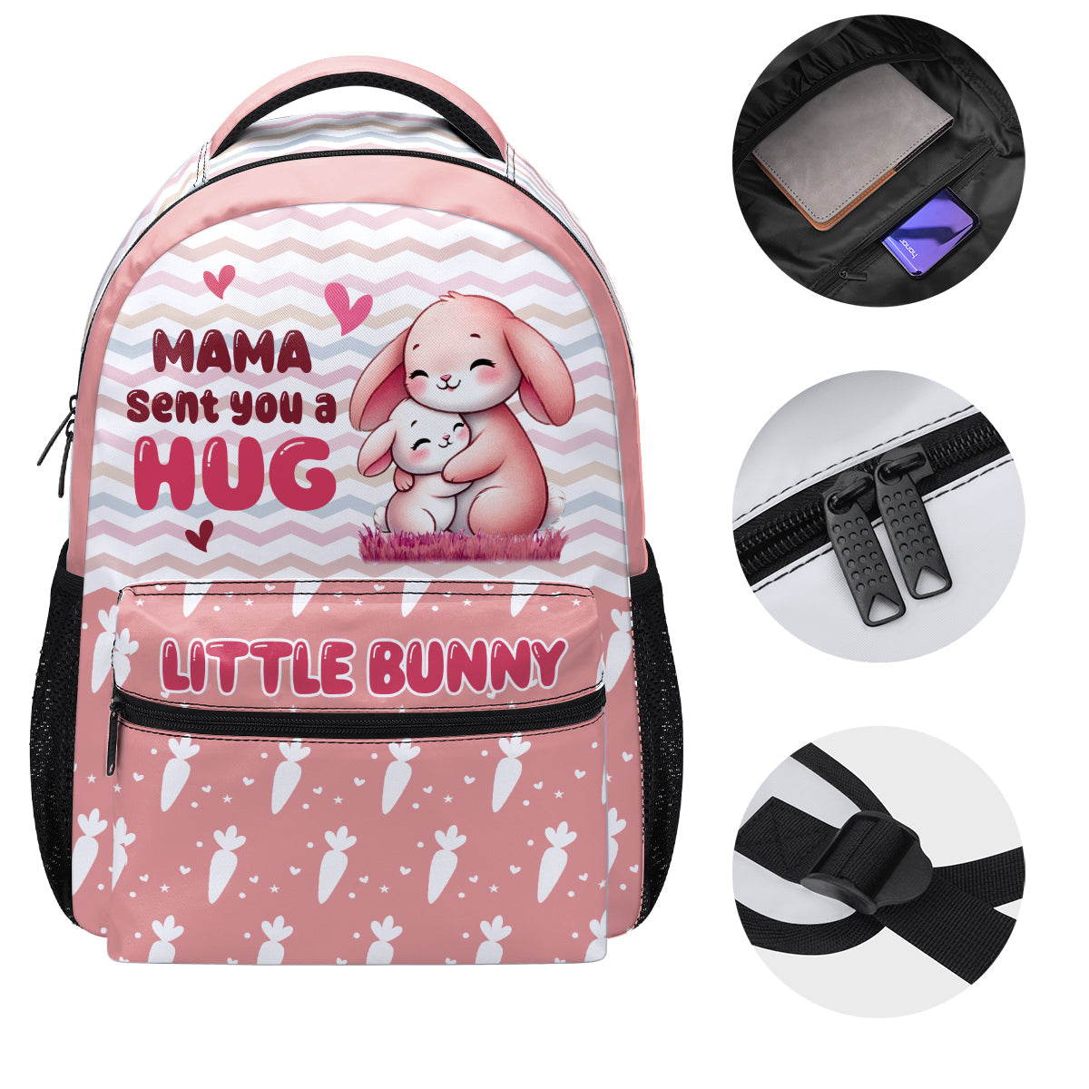 Grandma Sent You a Hug - Personalized Backpack for Granddaughter
