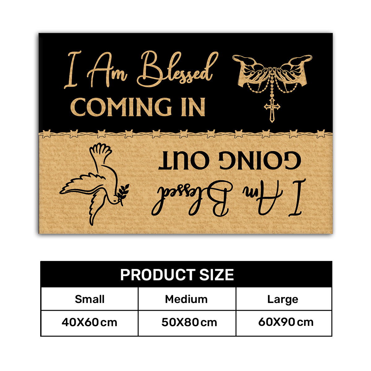 I Am Blessed Coming In - Inspirational Doormat - Christian Home Decor GDMJS10088