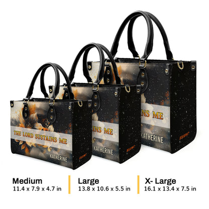 The Lord Sustains Me - Personalized Leather Handbag GMJSLB200014