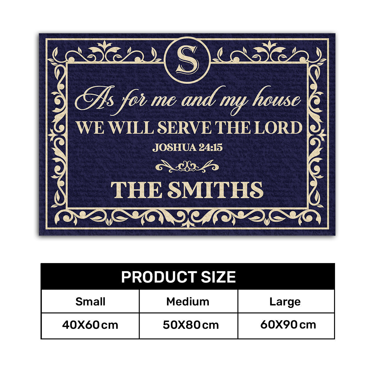 Serve The Lord Family - Personalized Doormat