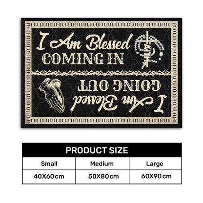 Blessed - Inspirational Christian Doormat - Rustic Home Decor GDMJS10057
