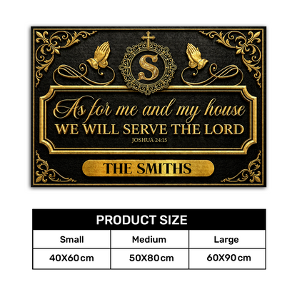 Faith Over Our Home - Personalized Doormat - Christian Home Decor GDMJS10001