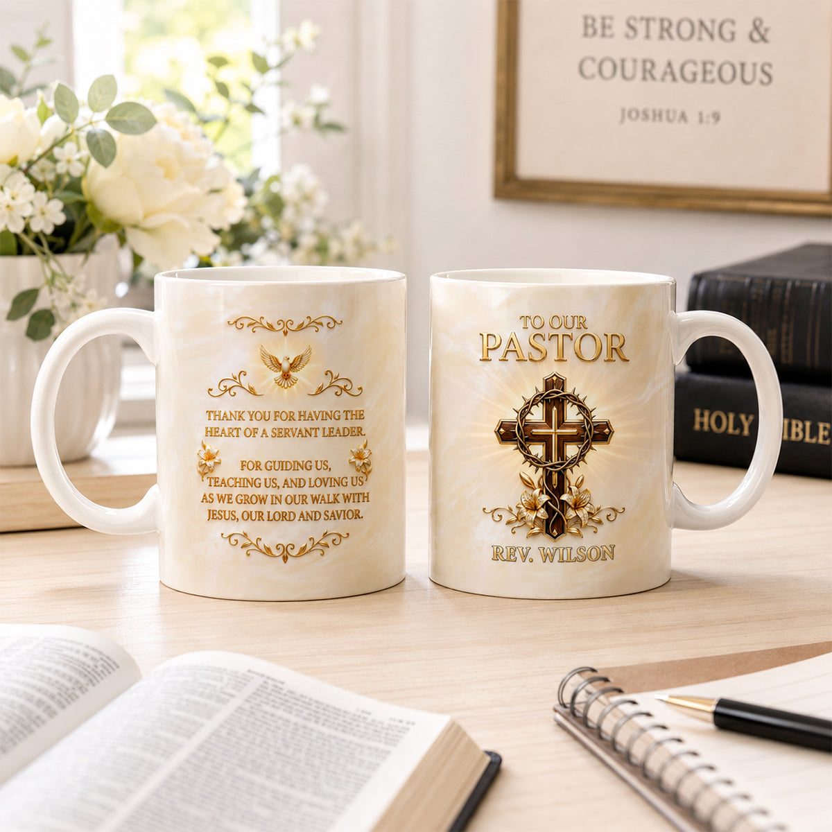 Heart Of A Servant Leader - Personalized Ceramic Coffee Mug