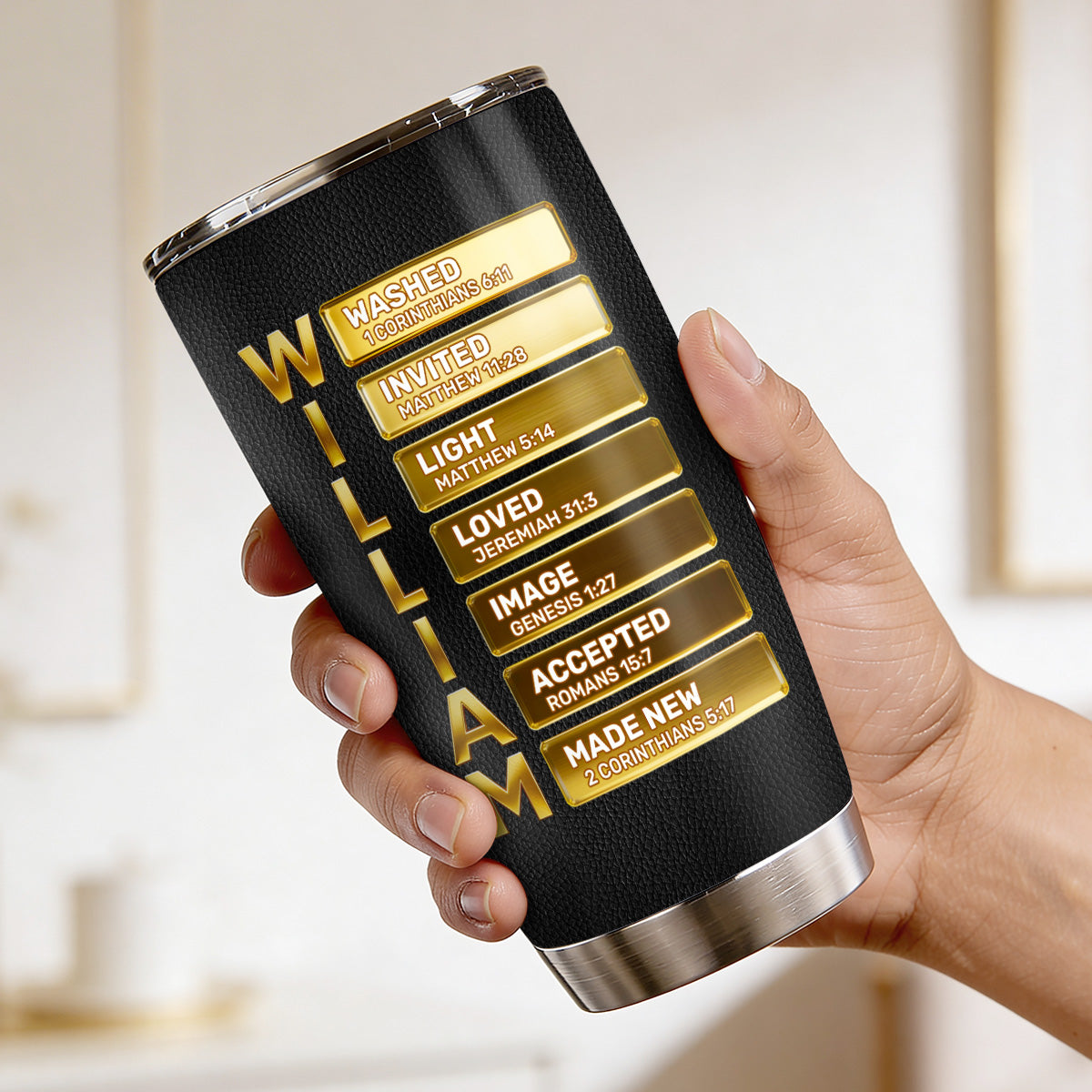 Fatherhood Is Kingdom Work - Personalized Stainless Steel Tumbler