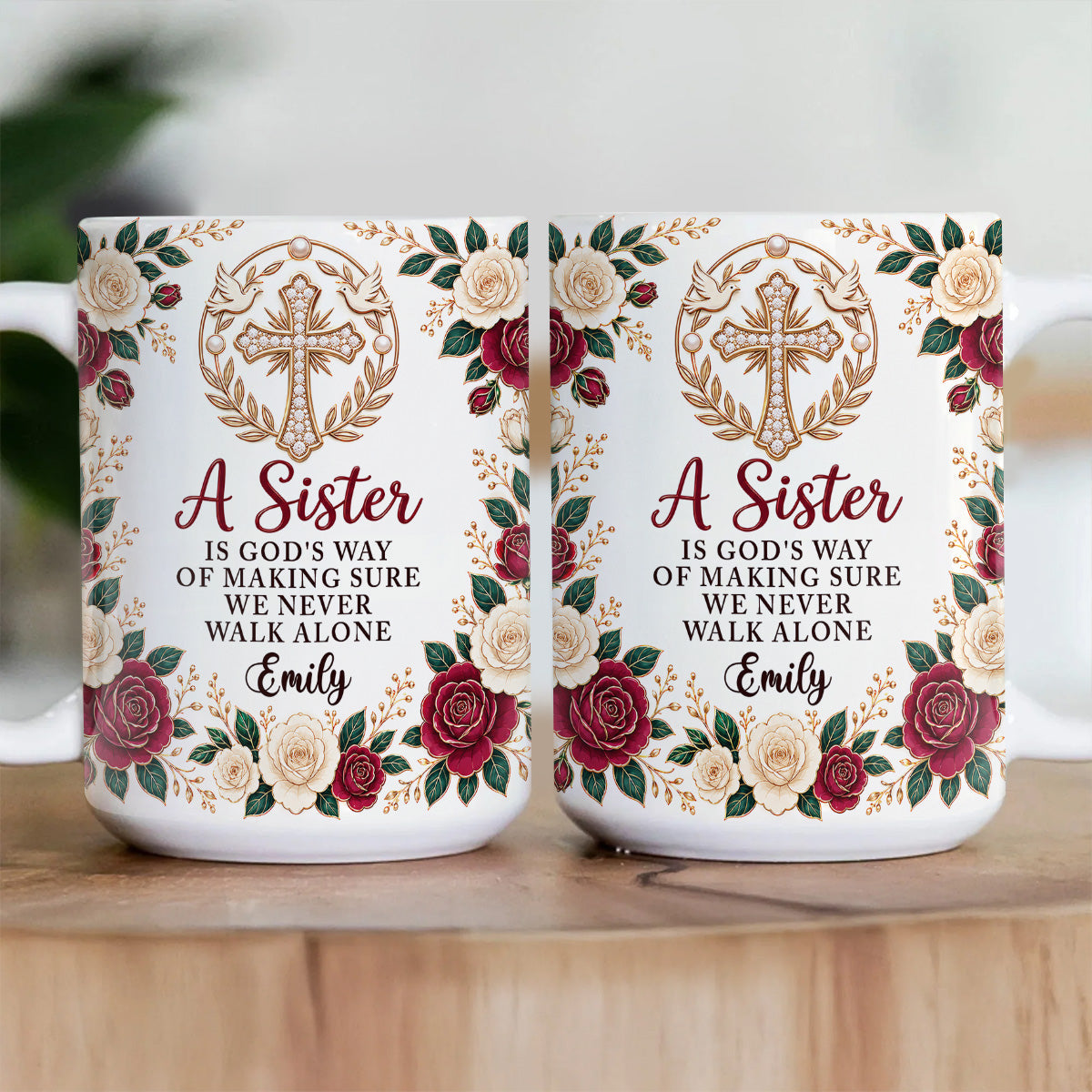 A Sister Is God's Way - Personalized Ceramic Coffee Mug